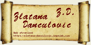 Zlatana Dančulović vizit kartica